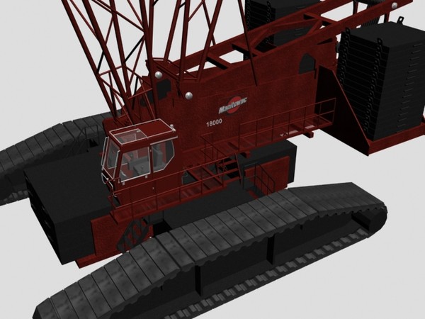 crawler crane 18000 3d model - 18000_Crane.max by danpryce