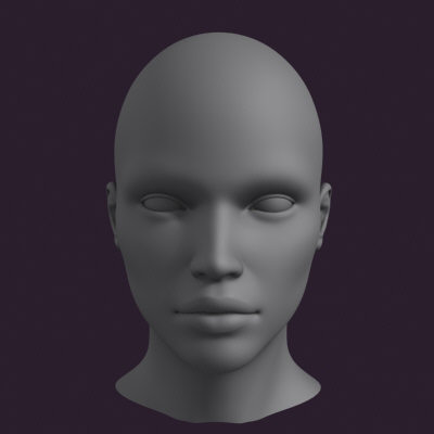 polygonal female head 3d max - female head 3d model by Bitmapworld