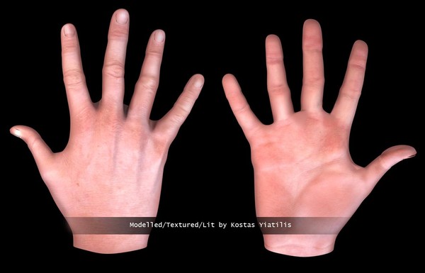 max realistic human hand real - 6 Realistic Human Hand by Kostas Yiatilis Macfarlane