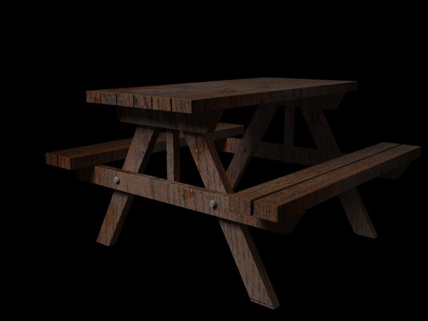 picnic table 3d lwo - Picnic table by Irish Wolf Productions
