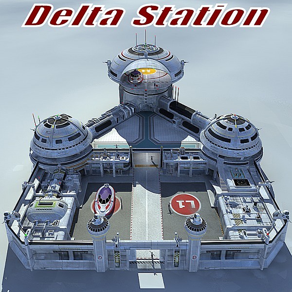 3d model station base - Deltastation by kibarreto