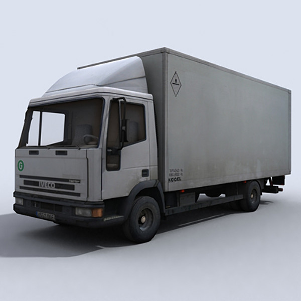 small transport truck 3d model - Small Transport Truck 1 by papillon