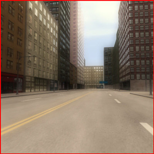 3d city scene street model - lowpoly city_01.zip by Ecleposs