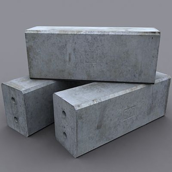concrete construction blocks 3d 3ds - COZ081109035 by CoSwiz