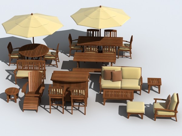 obj patio furniture set - patio_set_1_(max6).zip by monkeyodoom