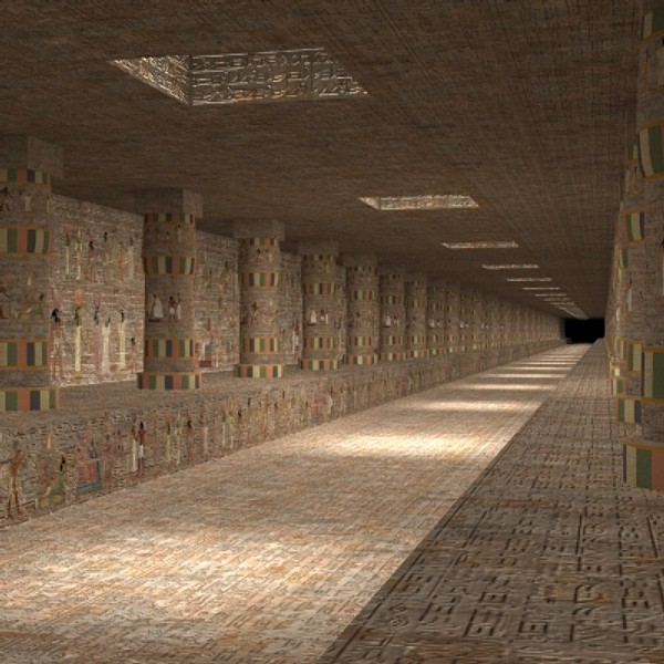 3d model egyptian corridor ancient egypt - Egyptian corridor by scripter
