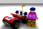3d model lego car driver set