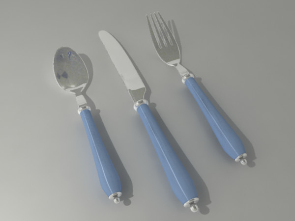 fork knife spoon obj - Fork Knife Spoon... by toRigOrNotToRig