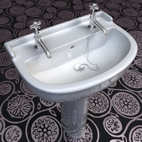 washing basin 3d obj - Wash basin by Peter Zk