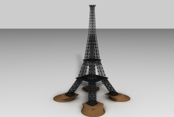 c4d eiffel tower - Eiffel Tower Model... by MattTrout