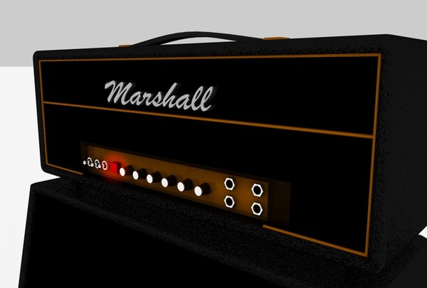 3d model amplifier set - Amplifier Set by MattTrout
