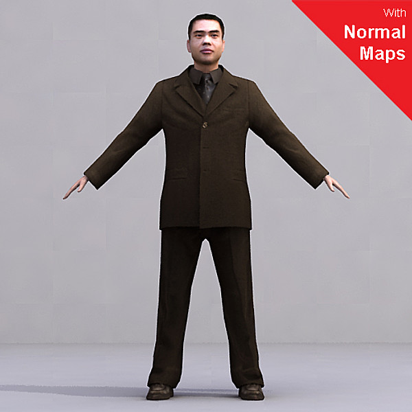 3ds max axyz rigged characters - BMan0011-CS by axyzdesign
