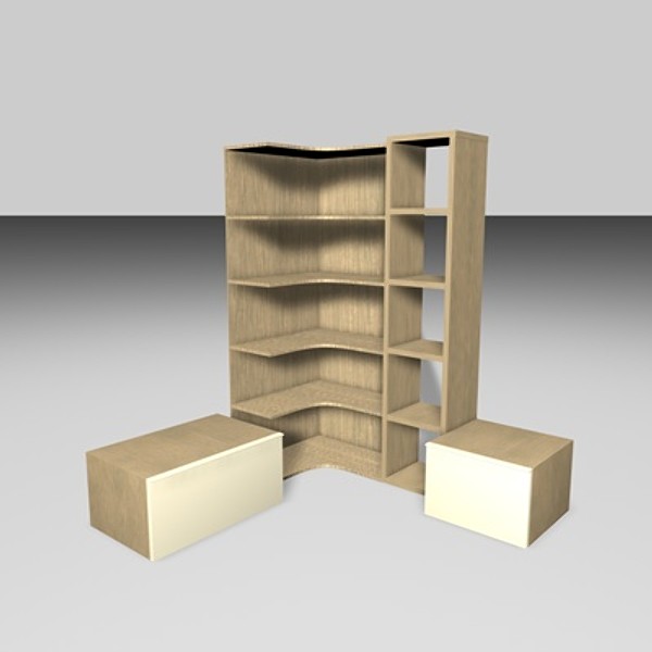 cinema4d bookcase - Bookcase_017 by desigm
