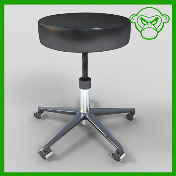 doctor stool 3d model - stool by monkeyodoom