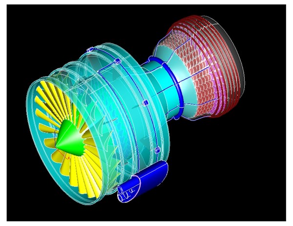 aircraft engine assembly 3d model - Aircraft Engine Assembly Model(REV) .dwg,.3dm or .3ds by RodgerSaintJohn