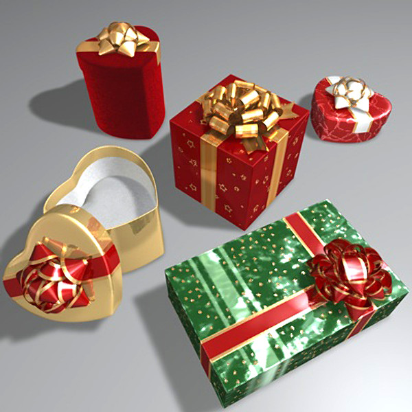 3d gifts boxes - Gifts boxes Collection by CG ARTStudio