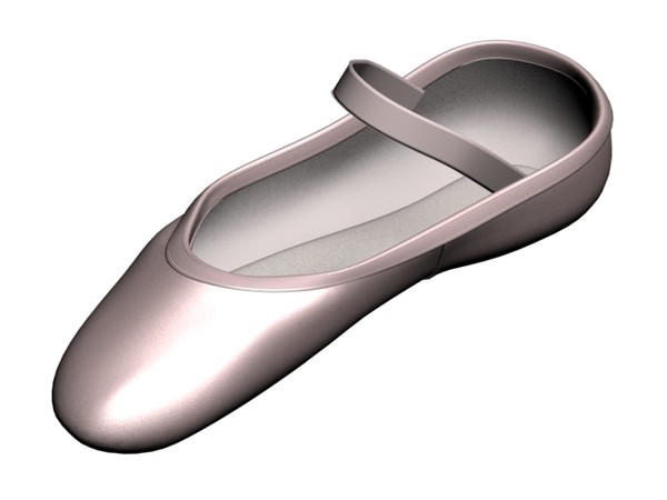 3d ballet shoe model - Ballet Slippers by Mickey Models