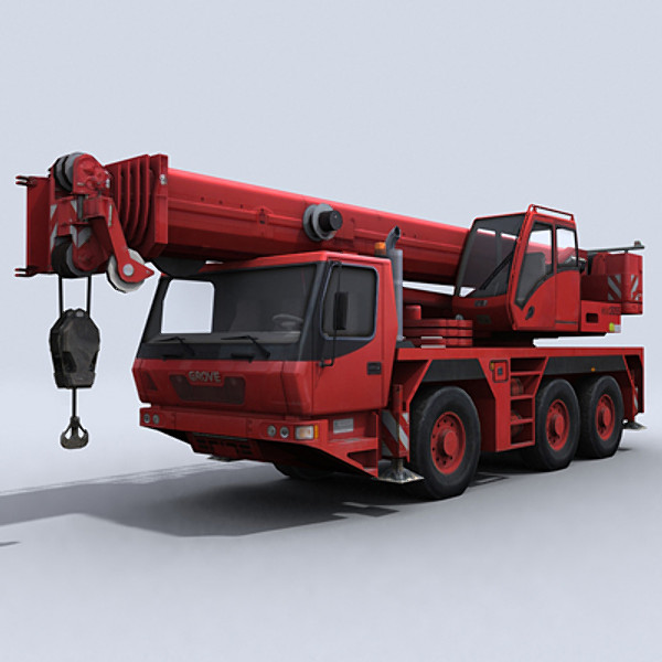 crane truck 3d model - Crane Truck 1 by papillon