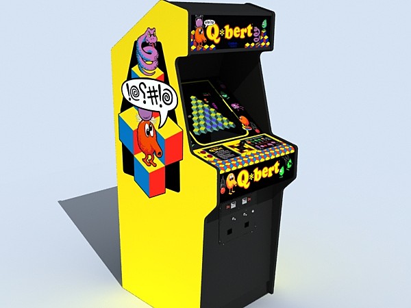 qbert arcade 3d model - qbert arcade by monkeyodoom