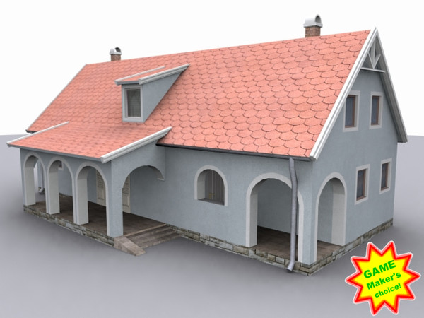 3d model family - house_lowpoly08finished.max by Animuss