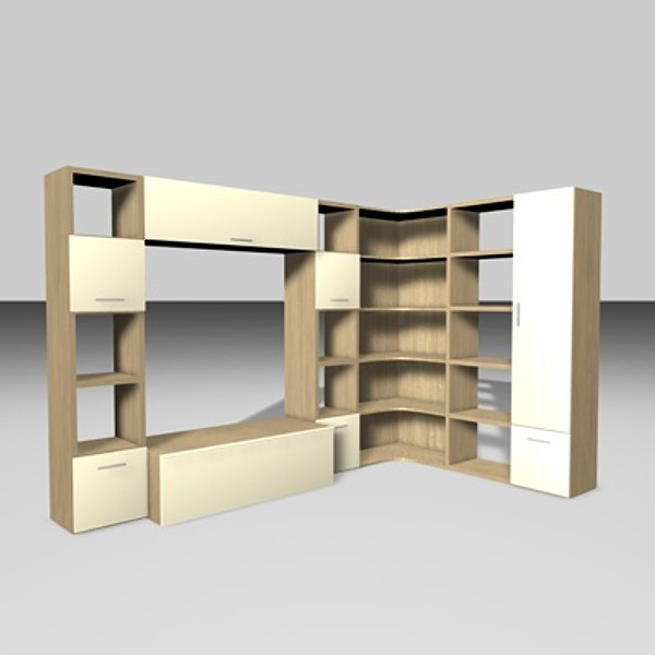 c4d bookcase - Bookcase_018 by desigm