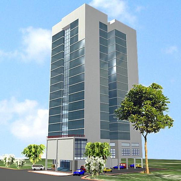 commercial building 3d model - Commercial Building 03 by sabah_au