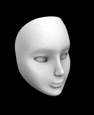 mask doll 3d model - A head and a mask by 3D HANNIBAL
