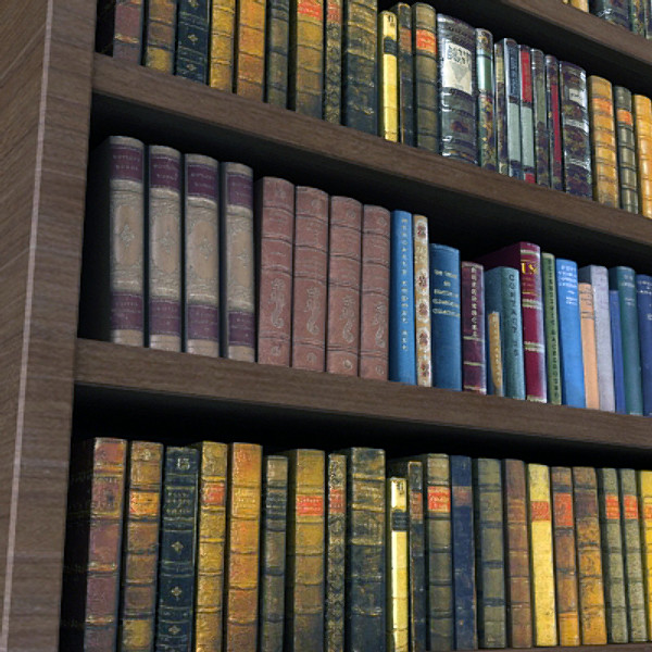3d max bookcase books - Bookcase by scripter