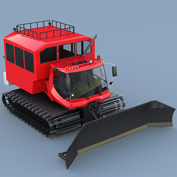 Snowcat PistenBully 600 with passengers cab 3D Models