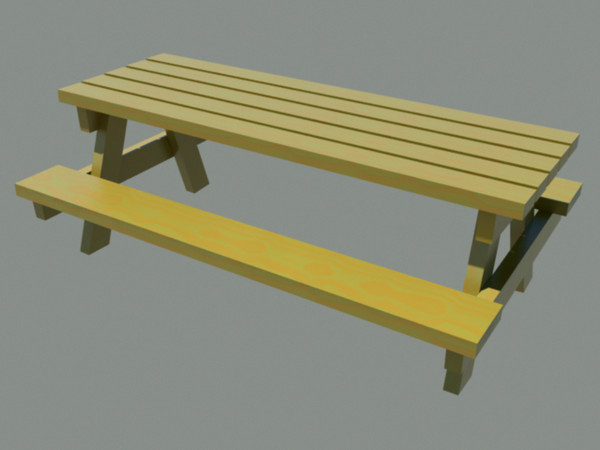 picnic table x - picnic table.max by Animation Anchor Line