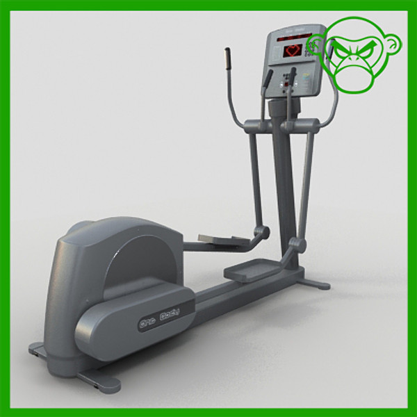 3d model elliptical trainer gym equipment - elliptical trainer by monkeyodoom