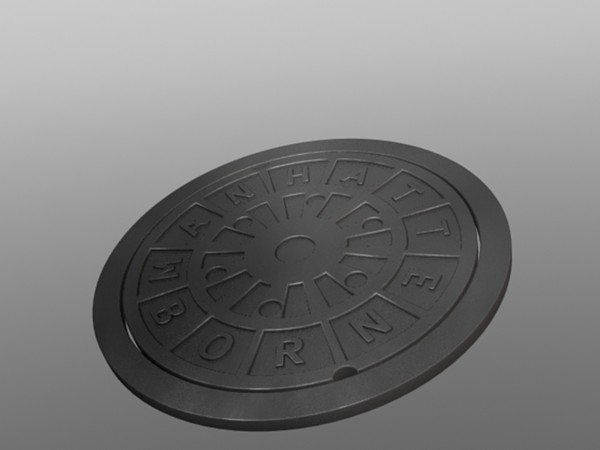 3d manhole cover model - ManholeCoverManhatten.zip by NeoSunaru