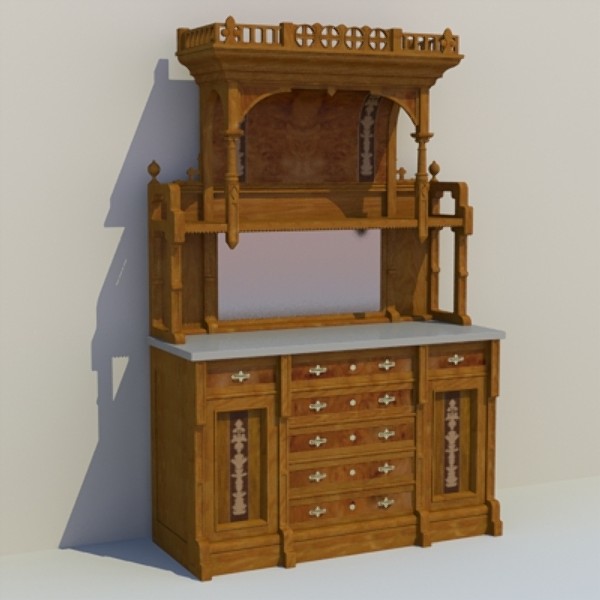 3ds max sideboard - sideboard_OBJ.zip by savitch