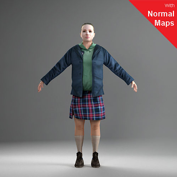 3d axyz character - CGirl0004-CS by axyzdesign