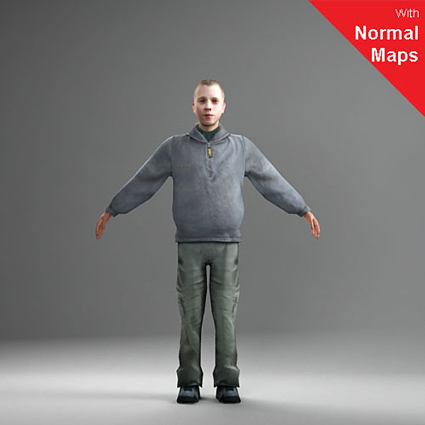 3d model axyz character - CBoy0007-CS by axyzdesign