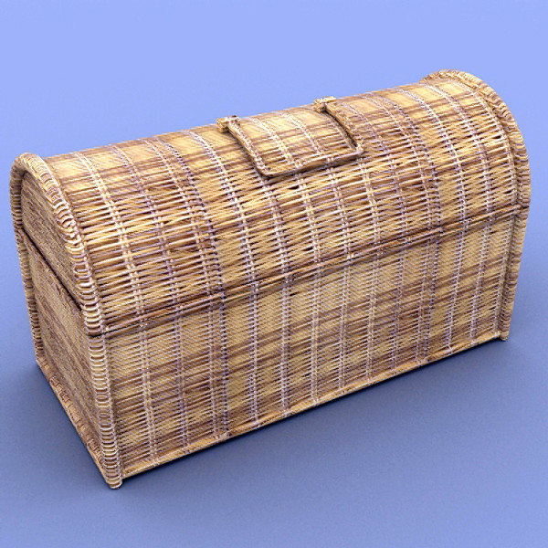 wicker basket 3d model - Basket by scripter