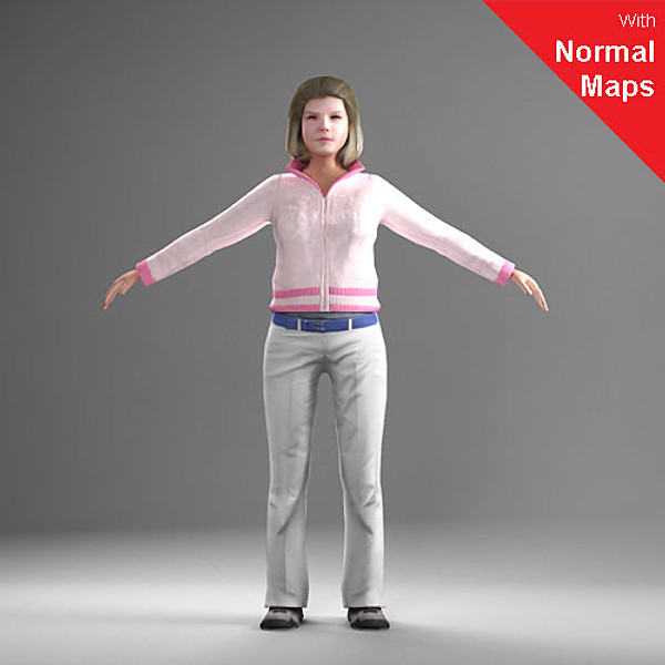 axyz character 3d model - CGirl0005-CS by axyzdesign