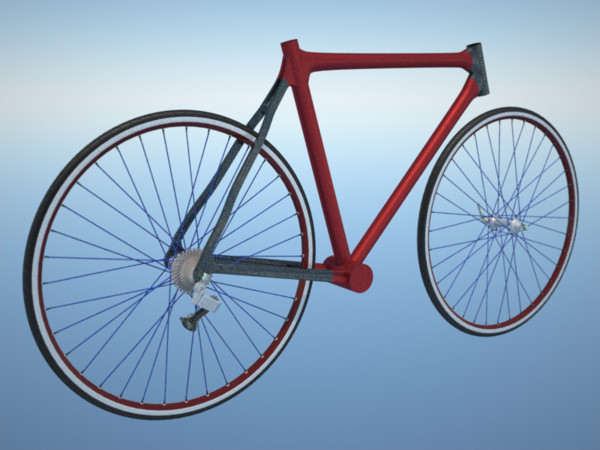road bike rim 3d max - back rim.zip by mireus3d