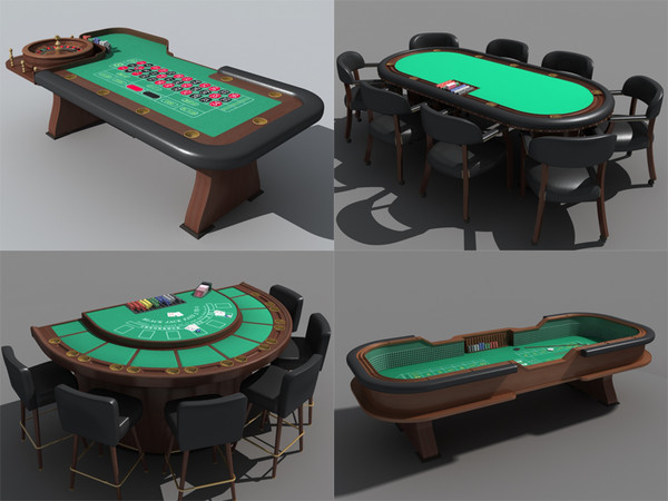 casino table blackjack roulette 3d model - roulette_table(MAX).zip by monkeyodoom