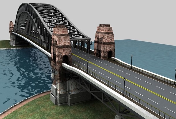 bridge scene city c4d - Bridge Scene by MattTrout