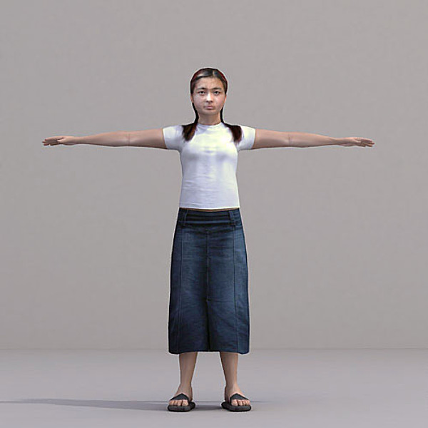 3ds max axyz characters rigged human - CWom0022-Tp by axyzdesign