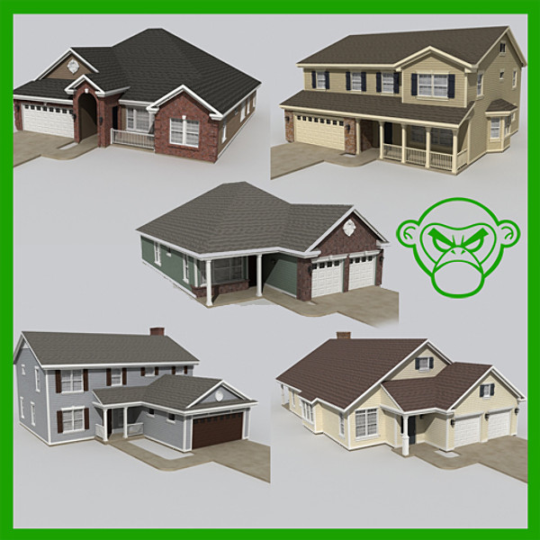 house set 3ds - house_set_6 by monkeyodoom