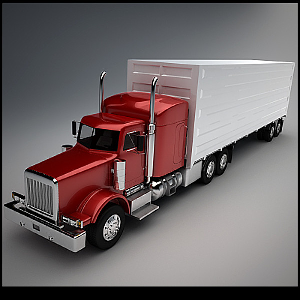 3d american 18 semi truck - Truck 18 wheeler by vankata
