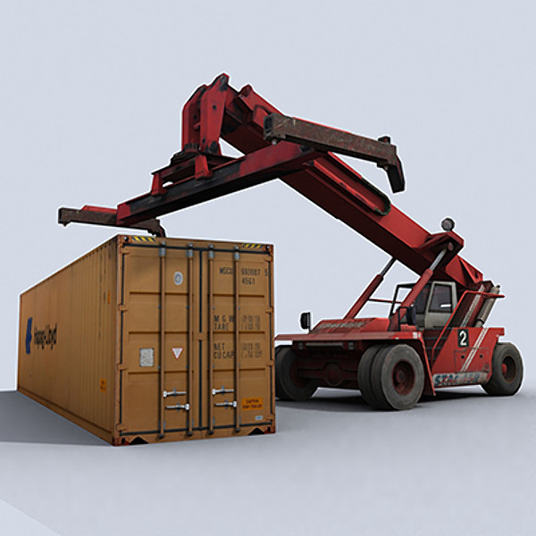 3d reachstacker stacker - Reach Stacker 1 by papillon