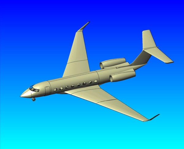 gulfstream g650 3d model - Gulfstream G650(rev).sat or .stp or .3dm or .dwgAssembly by RodgerSaintJohn