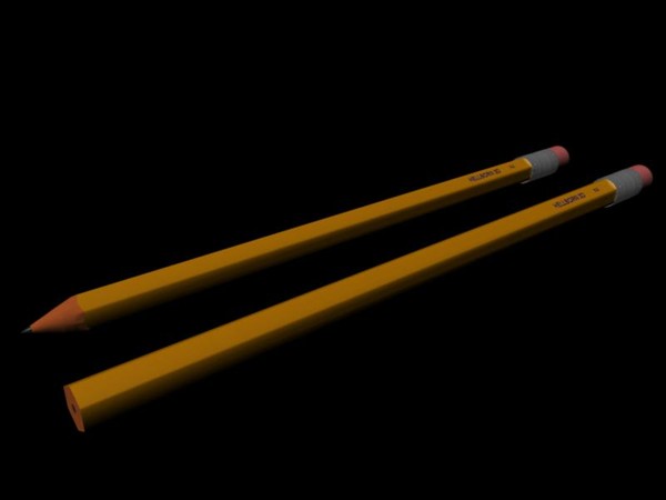 3d sharpened pencil - Pencil.mb by alches