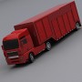 semi truck trailer 3d model