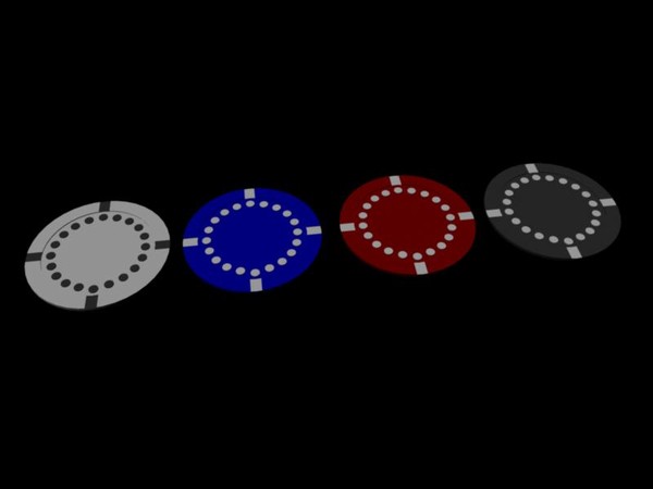 3d white poker chips model - PokerChip.mb by alches