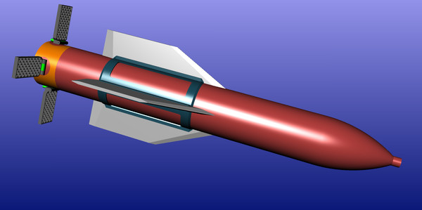 massive ordnance penetrator mop 3d model - Massive Ordnance Penetrator (MOP) by gaston18