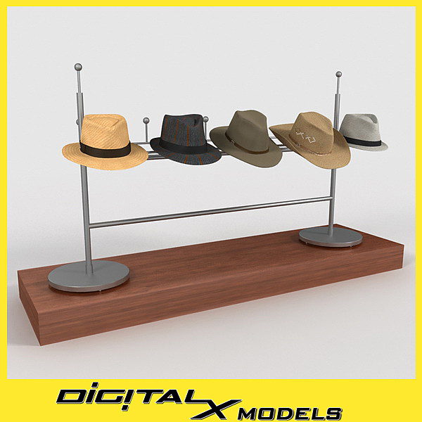 3d model of men s hats - men